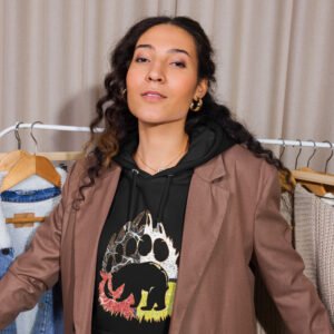 Native American Medicine Wheel Bear Spirit Unisex eco raglan hoodie