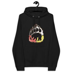 Bear Paw Native American Medicine Wheel Unisex eco raglan hoodie