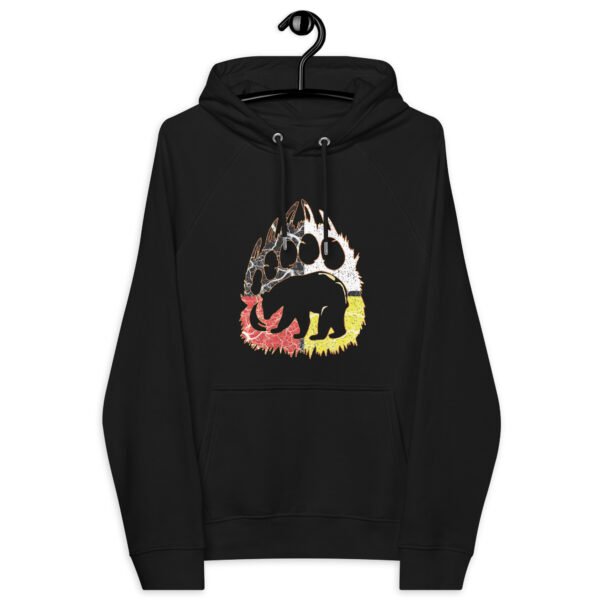 Bear Paw Native American Medicine Wheel Unisex eco raglan hoodie