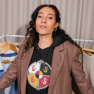 Medicine Wheel native american indian MMIW Unisex eco raglan hoodie