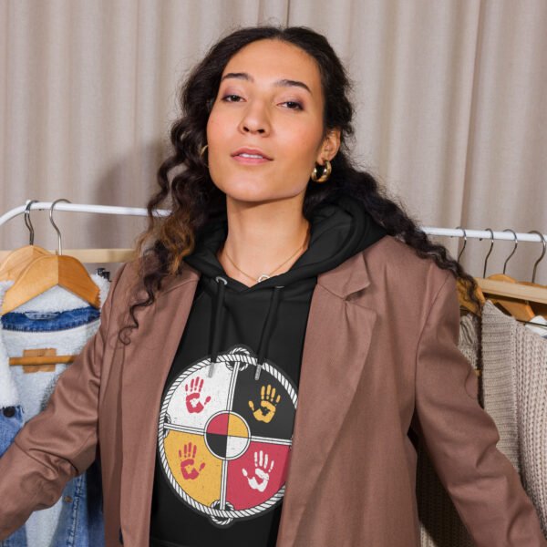 Medicine Wheel native american indian MMIW Unisex eco raglan hoodie