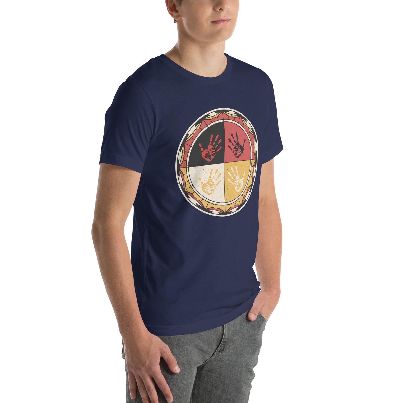 Unisex Staple T-Shirt Navy Right Front