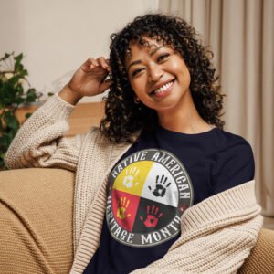 Native American Heritage Mounth Medicine Wheel Women's Relaxed T-Shirt